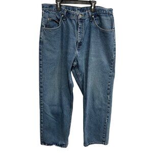 Vintage Wrangler Mens Relaxed Fit Jeans 36x30 Blue Denim